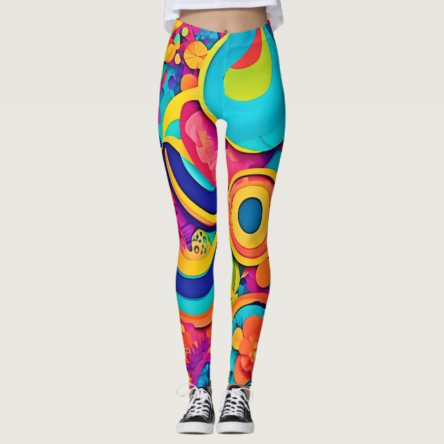 Leggings Patrones Concéntricos coloridos (Anverso)