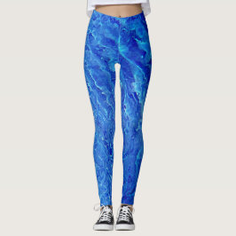 Leggings Patrones de agua únicos y azules de Guay