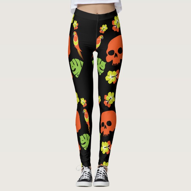 Leggings Patrones de colores caribeños (Anverso)