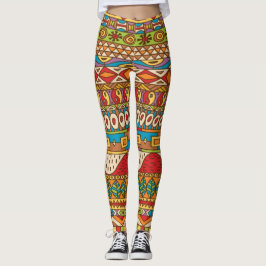 Leggings Patrones de cosecha africanos 