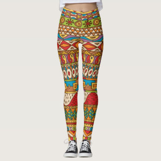 Leggings Patrones de cosecha africanos 