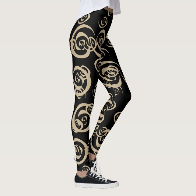 Leggings patrones de espiral modernos y elegantes (Derecha)