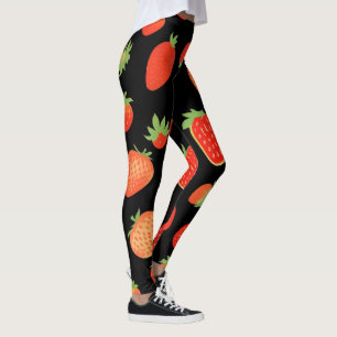 Leggings Patrones de fresa