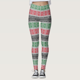Leggings Patrones de la bandera de Kwanzaa