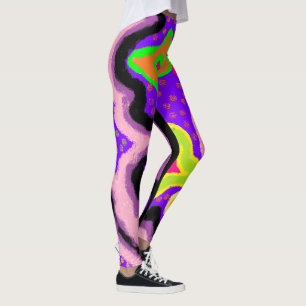 Leggings Patrones de negrita gigantes colores ultra brillan