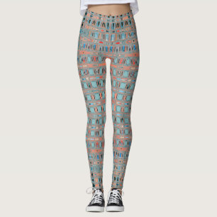 Leggings Patrones de tonos rosa azul tierra