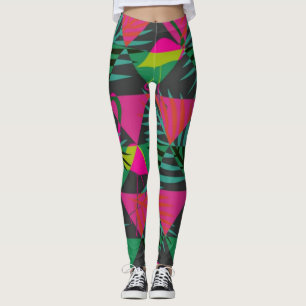Leggings Patrones Flamingo sin inconvenientes con un adorno