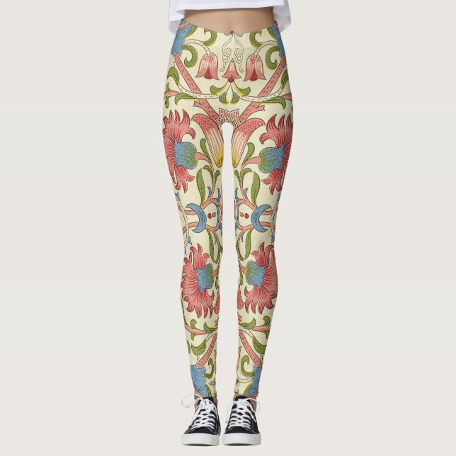 Leggings Patrones florales de William Morris Loddon Blossom (Anverso)