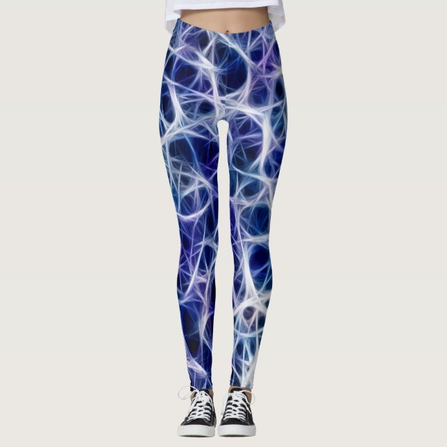 Leggings Patrones nerviosos en azul (Anverso)