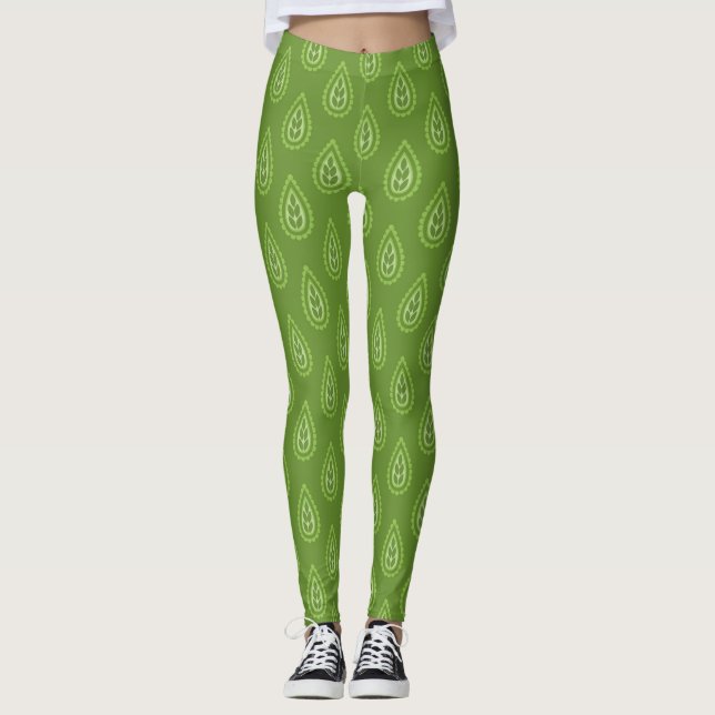 Leggings Patrones orientales verdes (Anverso)