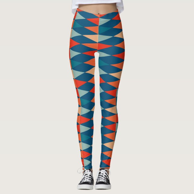 Leggings Patrones retro sin costura (Anverso)