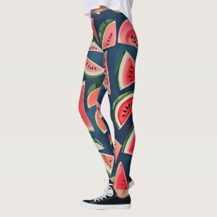 Leggings Patten de rebanadas de sandía de verano
