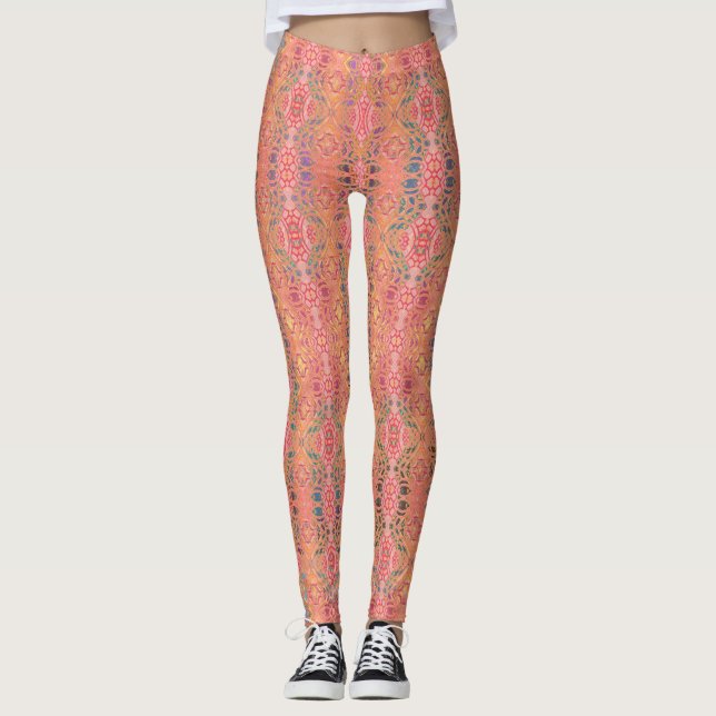 Leggings pattern abstract pink (Anverso)