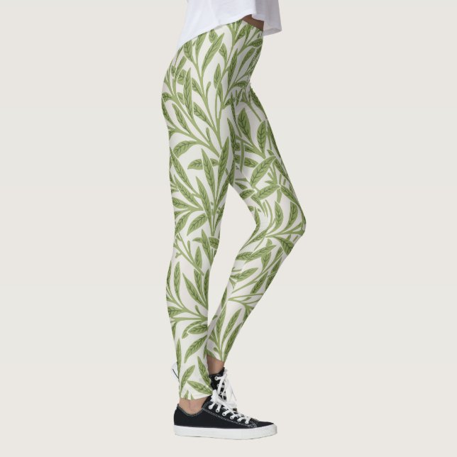 Leggings Pattern of green leafy branches  (Derecha)