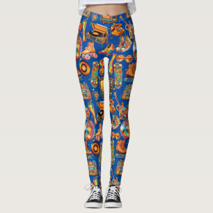 Leggings Patternx4 Blue BG
