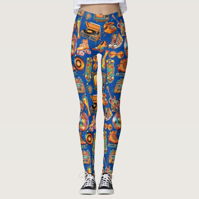 Leggings Patternx4 Blue BG (Anverso)