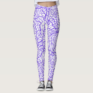 Leggings Patton de líneas moradas