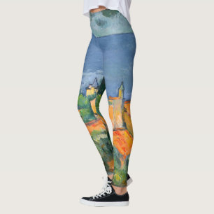Leggings Paul Cezanne - Estaque con techos rojos