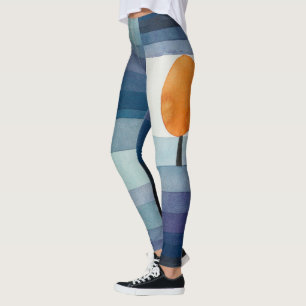 Leggings Paul Klee Heraldo de Otoño Azul Moderno Abstracto