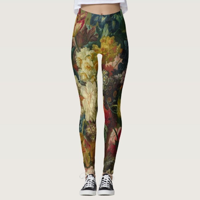 Leggings Paulus Theodorus Van Bruselas - flores en un (Anverso)