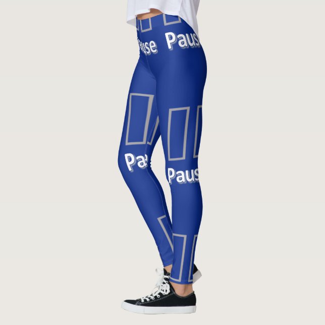 Leggings Pausar las piernas azules (Izquierda)