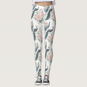 Leggings Pavo Real Floral Vintage Elegante (8)