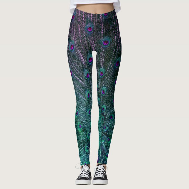 LEGGINGS PAVO REAL FLORECIENTE (Anverso)