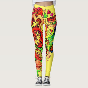 Leggings Paz, amor y felicidad.