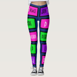 Leggings "Paz multicolora+Amor+Alegría+Deseo "