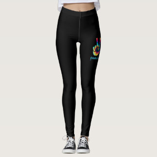 Leggings Peace Love Cruising Ship Floating Ocean Tie Dye