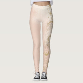 Leggings Peach Celestial Pinky Con Leyendas Temáticas De La