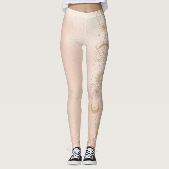 Leggings Peach Celestial Pinky Con Leyendas Temáticas De La (Anverso)
