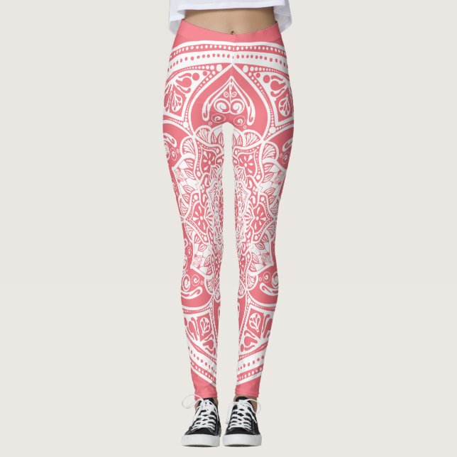 Leggings Peach Mandala (Anverso)