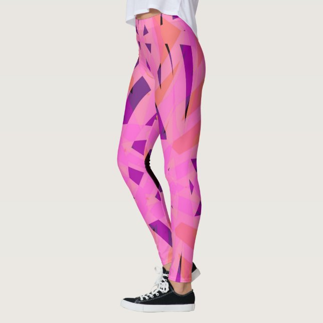Leggings Peach Peach Peach Purple Yoga Fitness Ejercicio Va (Izquierda)