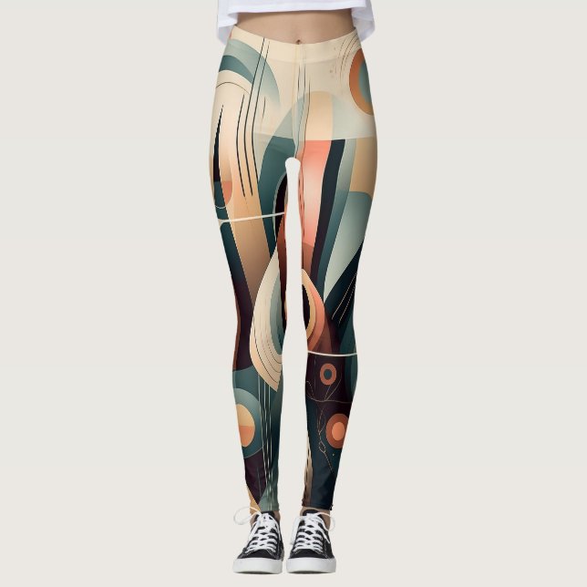 Leggings Peacock distorsionado (Anverso)