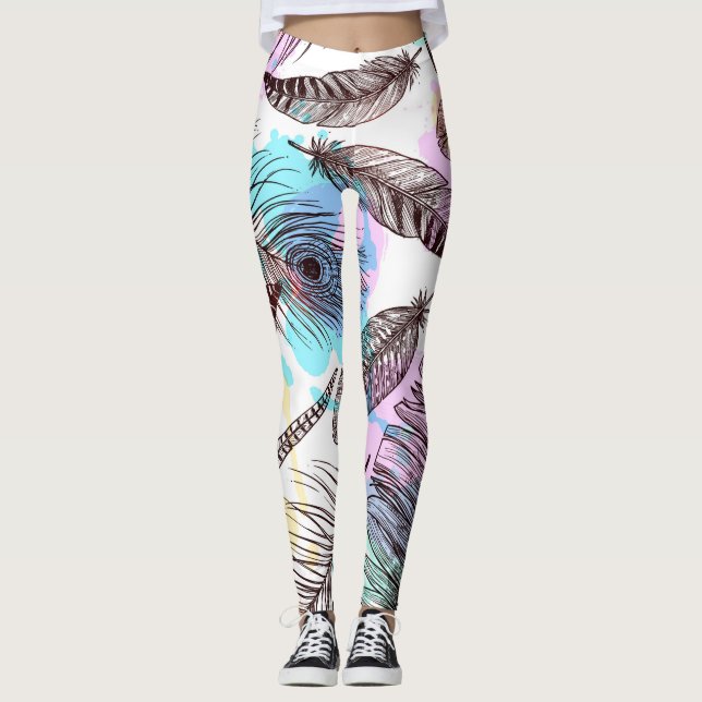 Leggings Peacock Feather (Anverso)