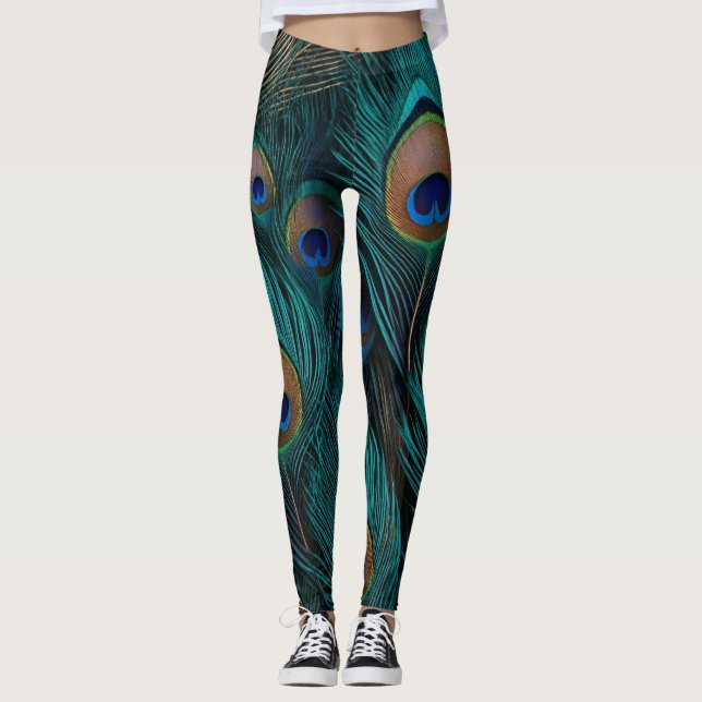 Leggings Peacock Feather (Anverso)