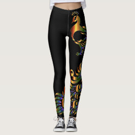 Leggings Peacock metálico