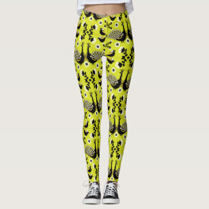 Leggings Peacock Peafowl Bird Leyendas de arte folclórico