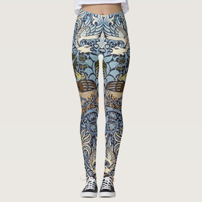 Leggings Peacock y Dragón, William Morris (Anverso)