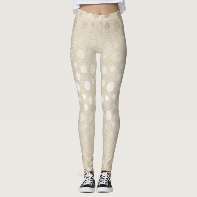 Leggings Pearl Ivory Dots Plata Pastel Gris Confetti Glam (Anverso)
