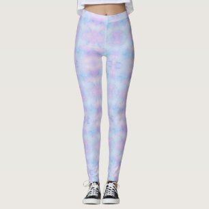 Leggings Pearly Psychedell Pastel Lavender Blue Pink