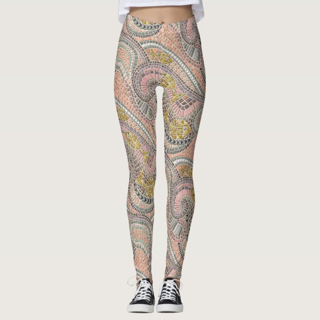 Leggings peces mosaicos pastel (Anverso)