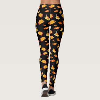 Leggings Peces tropicales Pez ángel Patrón submarino del oc