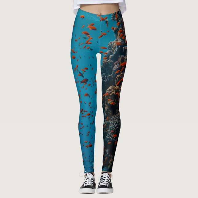 Leggings Peces Y Arrecifes Coloridos (Anverso)
