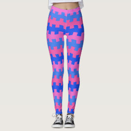 Leggings Pegadas de química azul y rosa