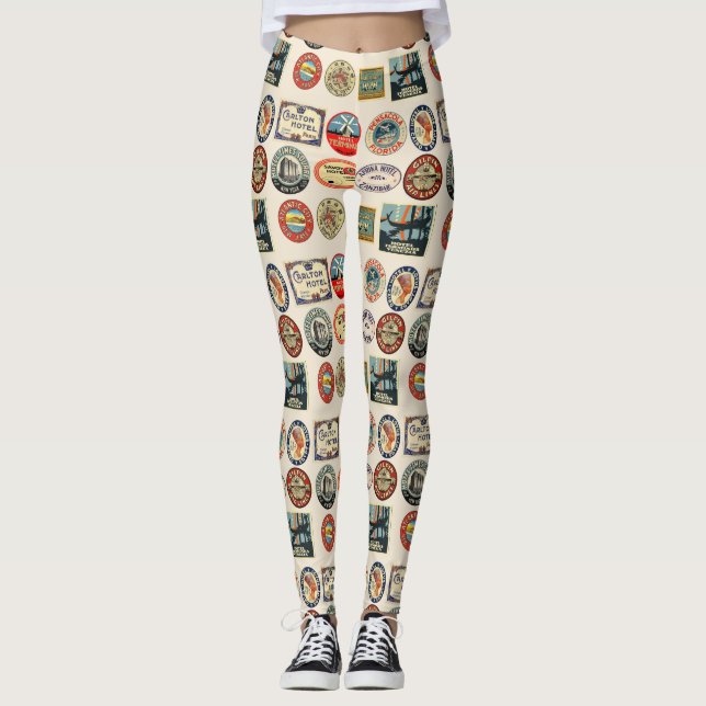 Leggings Pegatinas de viaje para equipaje (Anverso)