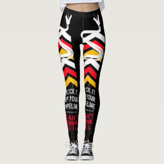 Leggings Pegúelo encima de su tubería