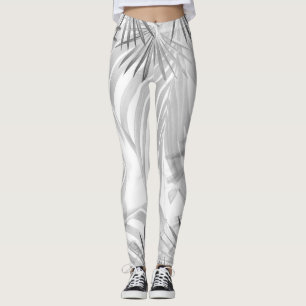 Leggings Película de palma monocroma 1 #arte tropical