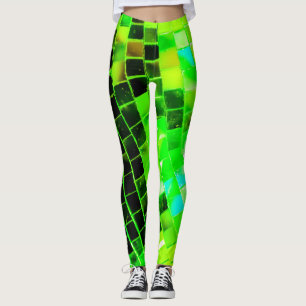 Leggings Pelota disco espejo verde